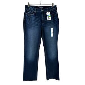 NWT Time and Tru Women’s Slim Fit High Rise Bootcut Jeans Dark Wash Plus Size 14